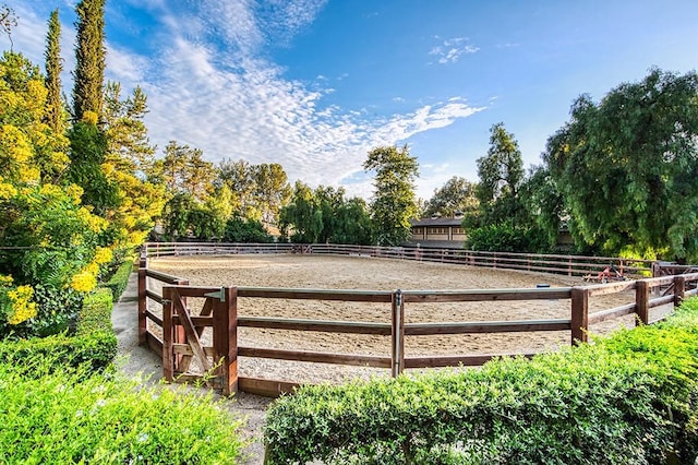 view of property's community with a rural view