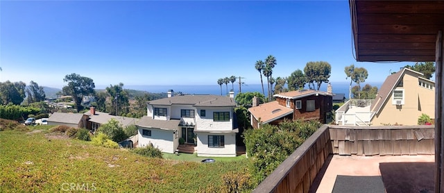 balcony with a residential view