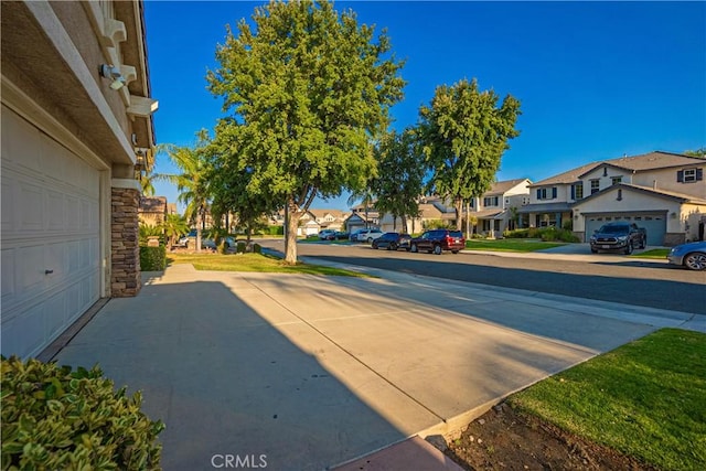 view of street with a residential view