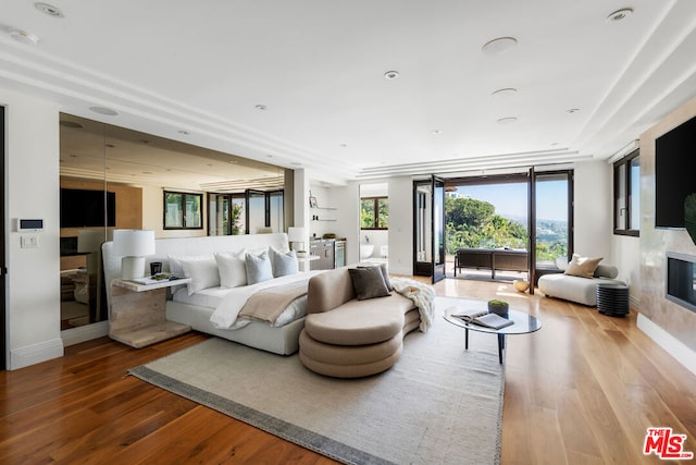 living room featuring hardwood / wood-style floors