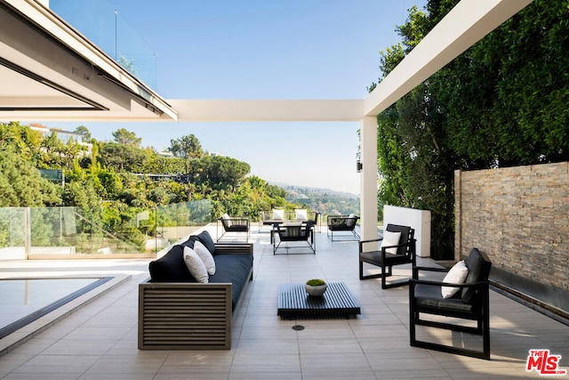 view of patio / terrace with an outdoor hangout area