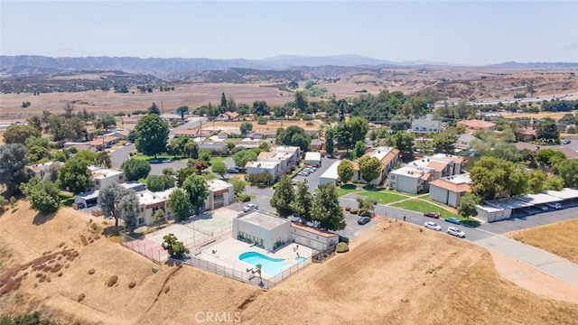 bird's eye view featuring a mountain view