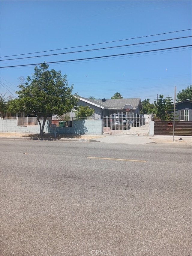 view of property hidden behind natural elements