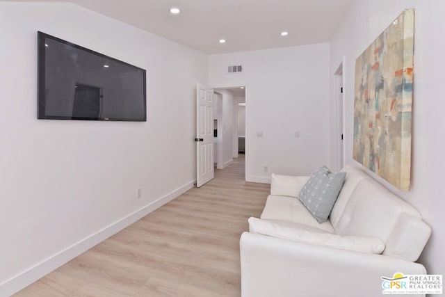 living room featuring light hardwood / wood-style floors