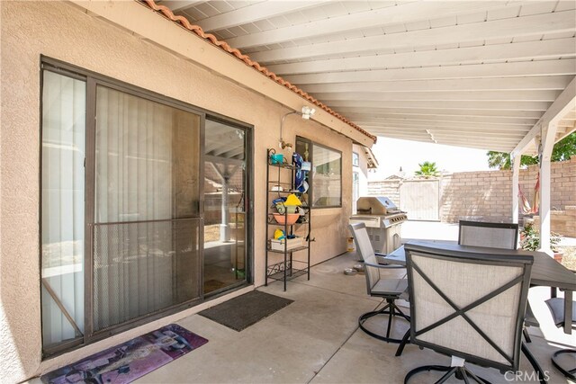 view of patio / terrace with grilling area