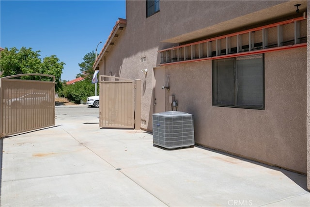 view of patio / terrace featuring central AC