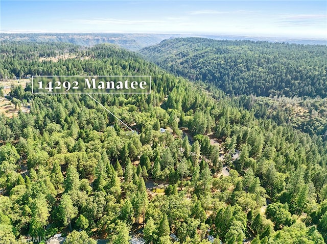 aerial view with a mountain view