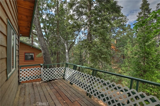 view of wooden deck