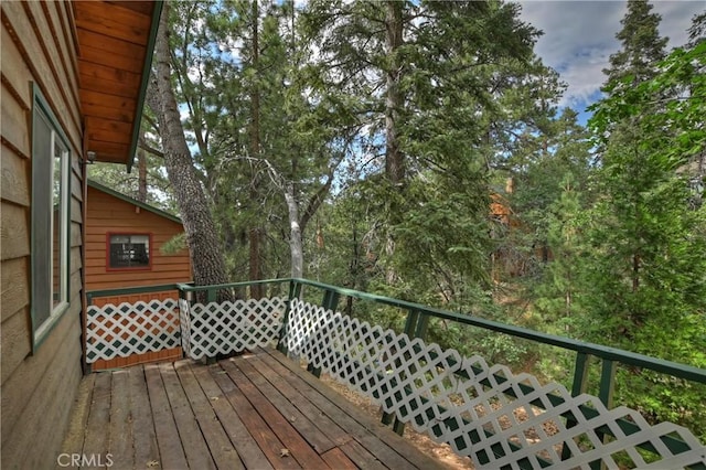 view of wooden deck