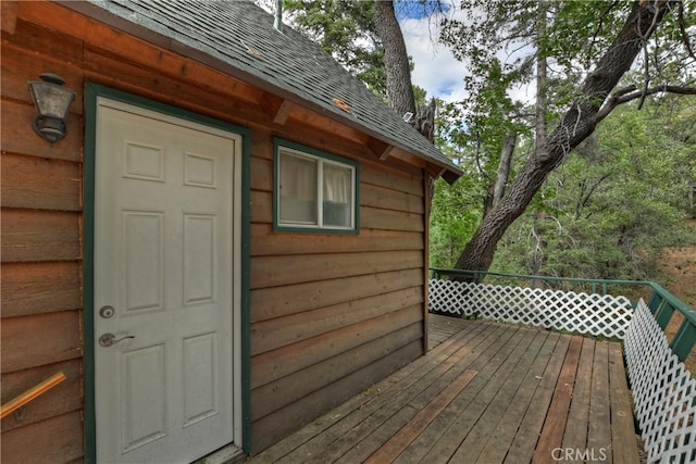 view of wooden terrace