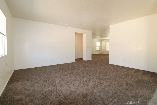 carpeted empty room with a healthy amount of sunlight