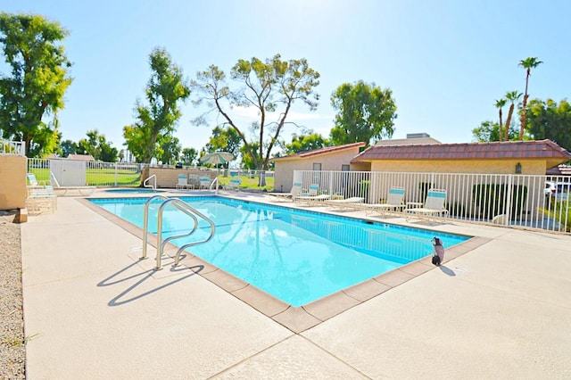 view of pool with a patio area