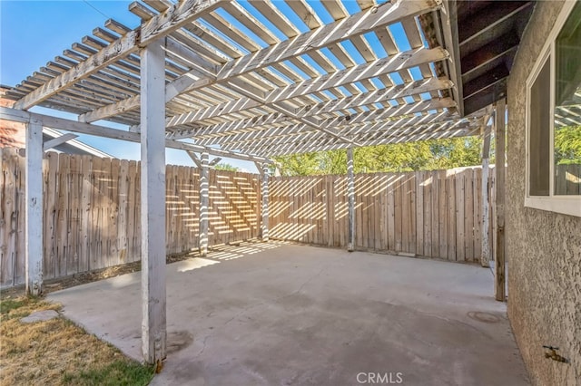 view of patio / terrace with a pergola