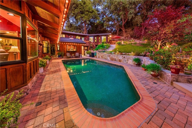 view of pool with a patio area