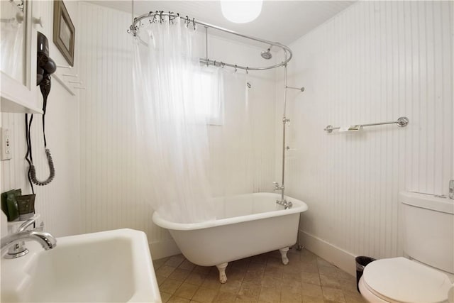 bathroom with sink and toilet