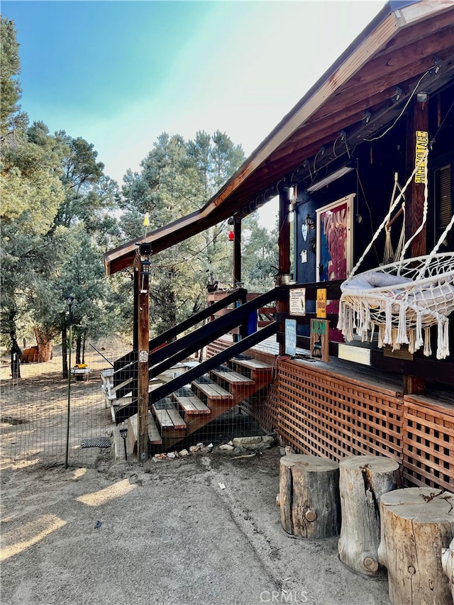 view of wooden terrace