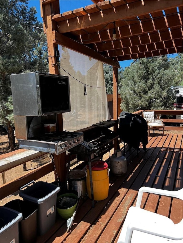 97390 Dome View Ave, Kennedy Meadows, CA 93527 - deck with a pergola and grilling area