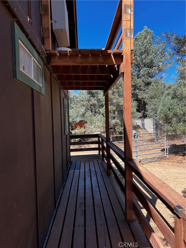 view of wooden terrace