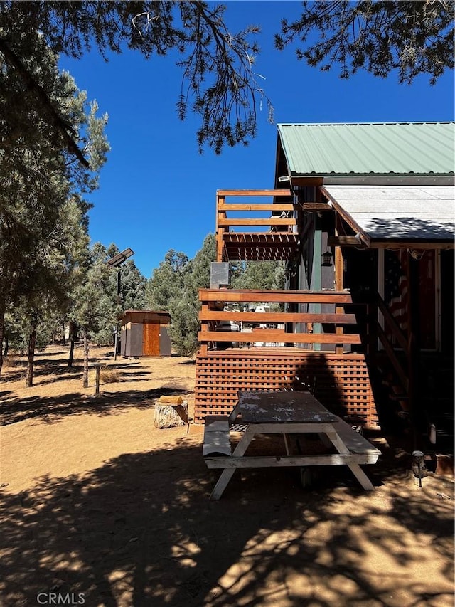 97390 Dome View Ave, Kennedy Meadows, CA 93527 - view of yard featuring stairs and a deck