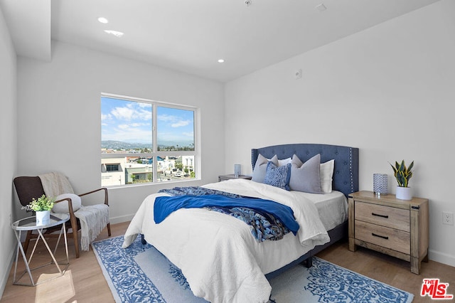 bedroom featuring wood-type flooring