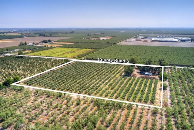 4065 County Rd S, Orland, CA 95963 - overview of rural landscape with extensive farmland and property boundaries highlighted