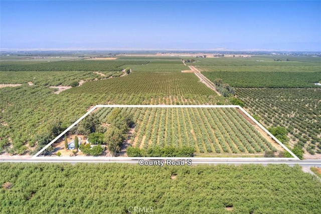 bird's eye view featuring a rural view