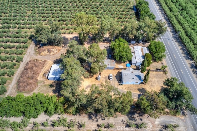 drone / aerial view with a rural view