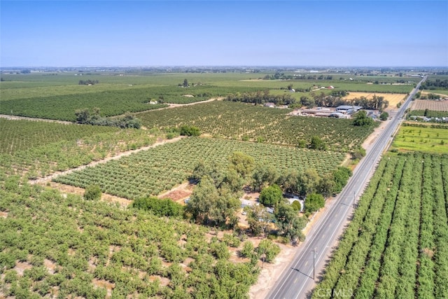 aerial view with a rural view