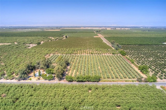 drone / aerial view with a rural view