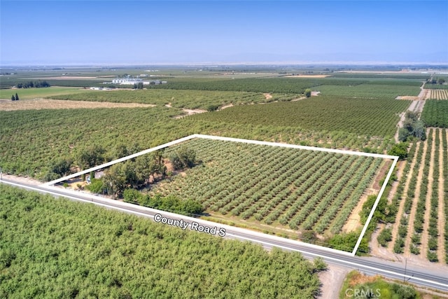 aerial view featuring a rural view