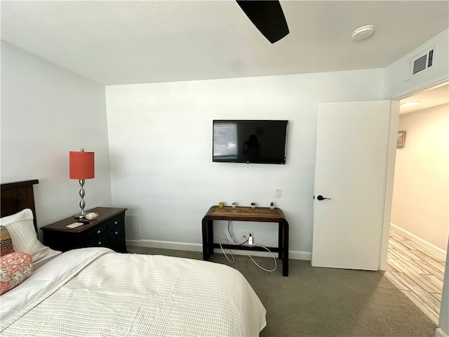 bedroom with carpet floors