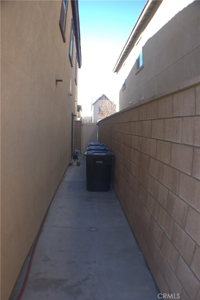 view of home's exterior with a patio area