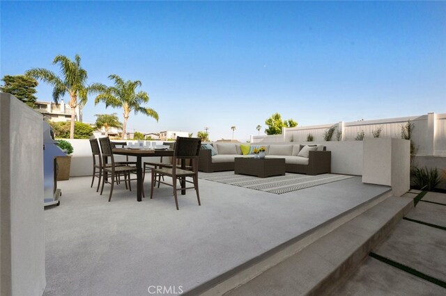 view of patio / terrace featuring an outdoor hangout area