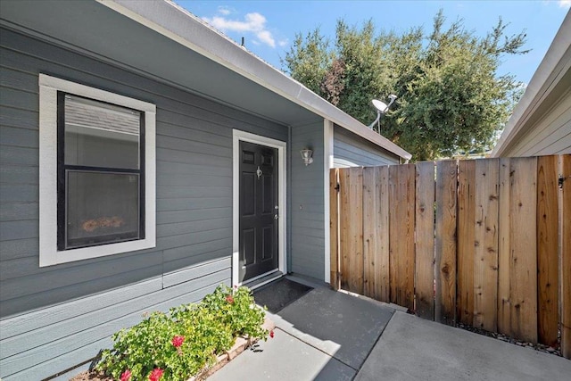 view of doorway to property