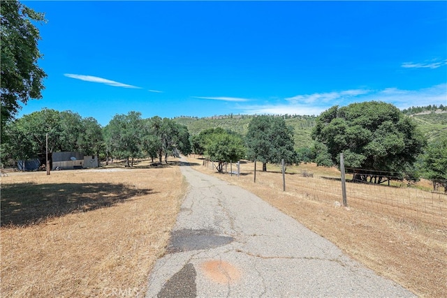 view of road featuring a rural view