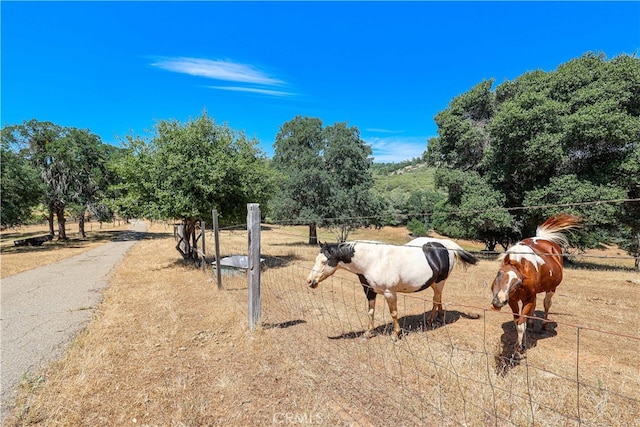 exterior space featuring a rural view