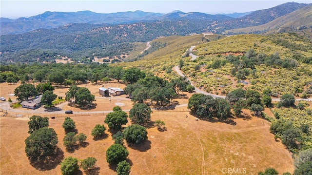 bird's eye view featuring a mountain view