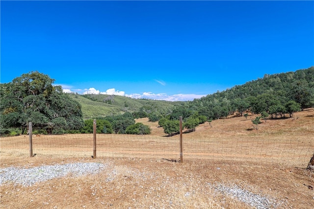 property view of mountains with a rural view