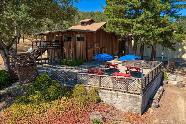 exterior space with a patio