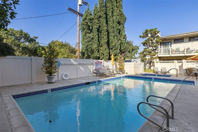 view of pool with a patio