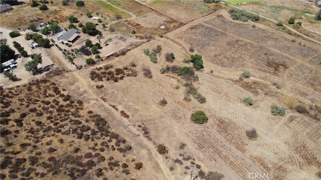 bird's eye view with a rural view