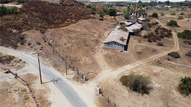 bird's eye view with a rural view