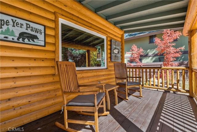 view of wooden terrace