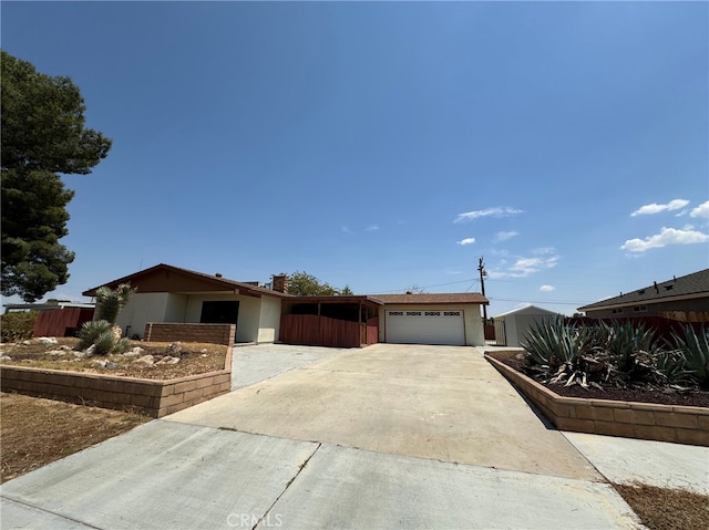 ranch-style house with a garage