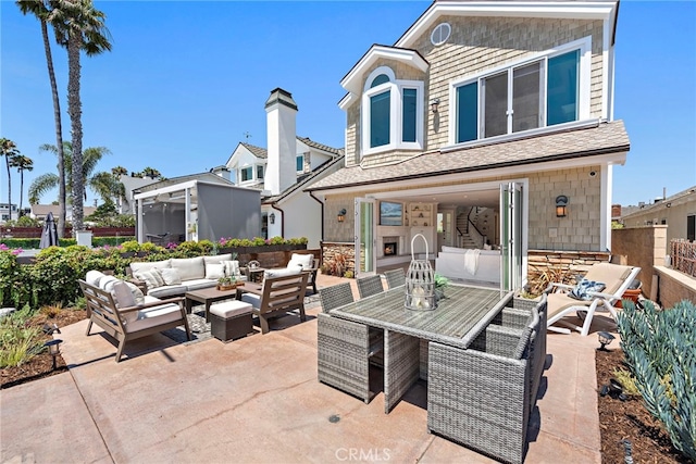 view of patio with an outdoor hangout area