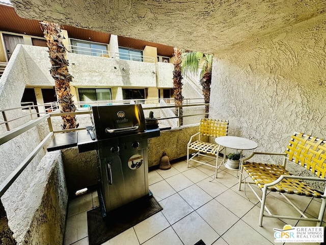 view of patio / terrace with a grill