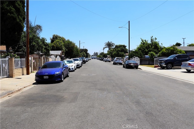 view of road