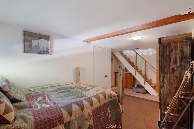 bedroom featuring carpet floors