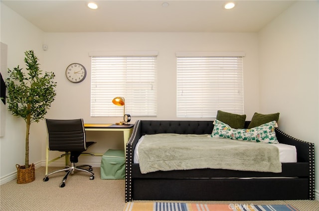 view of carpeted bedroom