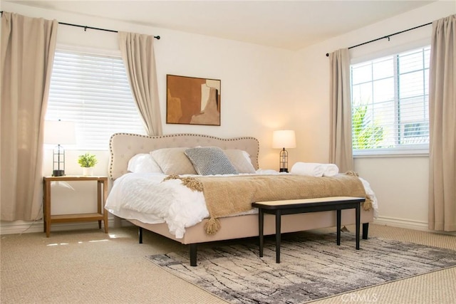 view of carpeted bedroom